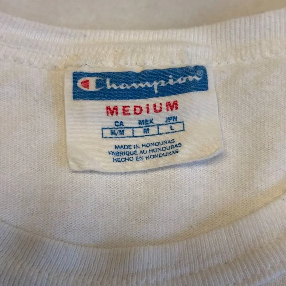 Champion Urban Outfitters T Shirt Old English Fancy Font Logo T Shirt Size M - Picture 3 of 9